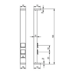 LED-Wegeleuchte Lerna, Höhe 100 cm, CCT, grau, Steckdosen