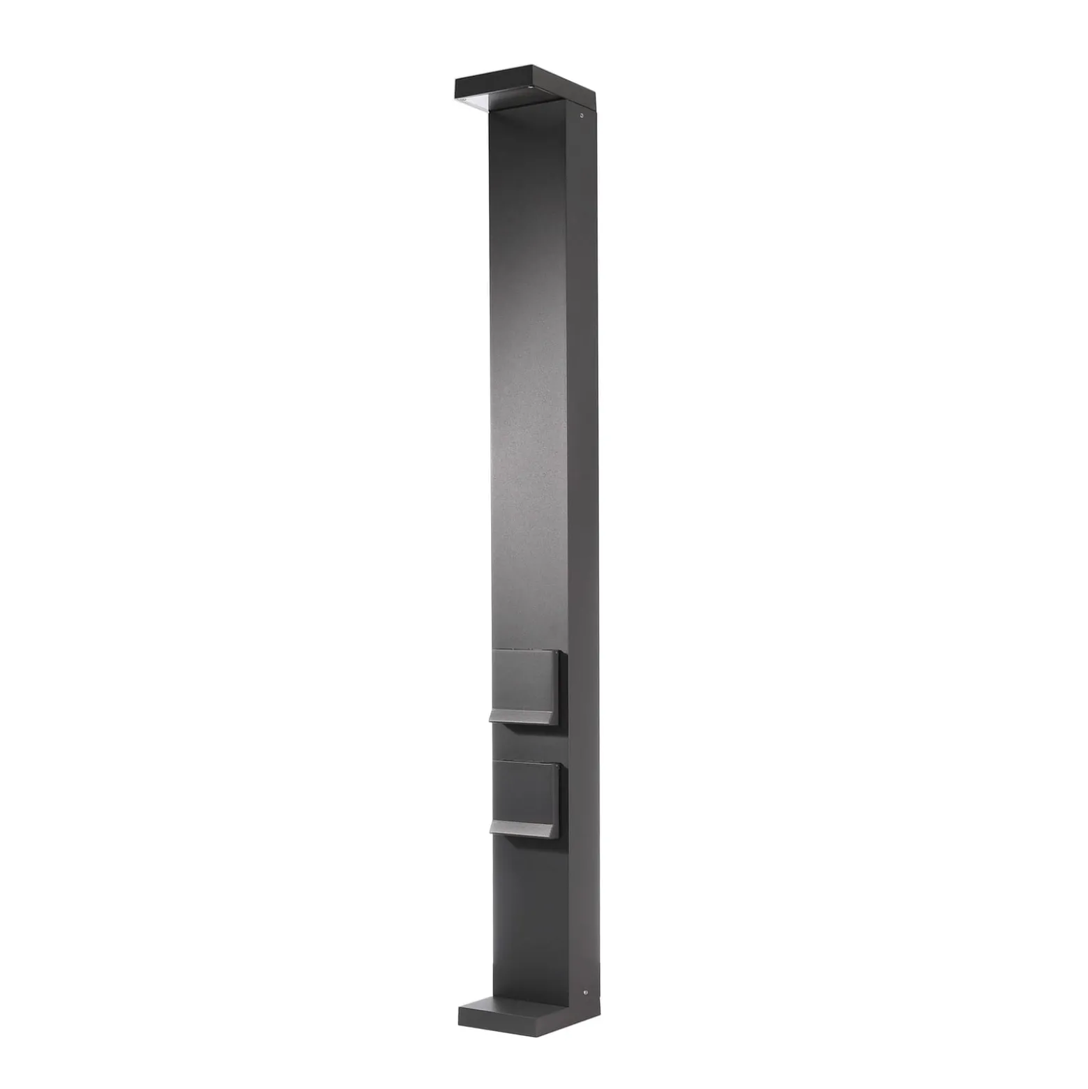 LED-Wegeleuchte Lerna, Höhe 100 cm, CCT, grau, Steckdosen