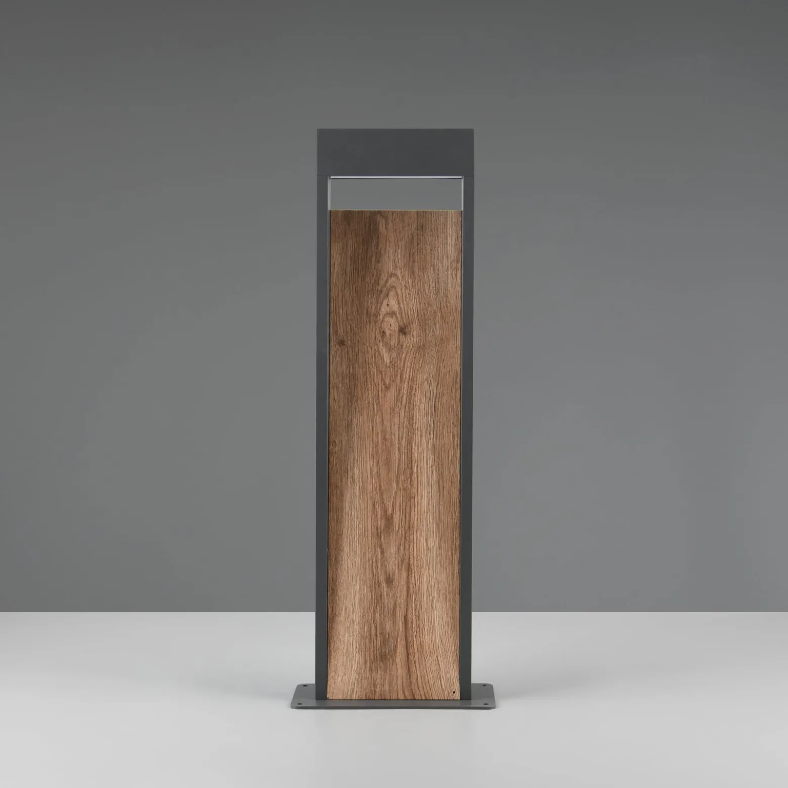 LED-Wegeleuchte SALMON, Holzoptik, Höhe 60 cm, Metall, IP44