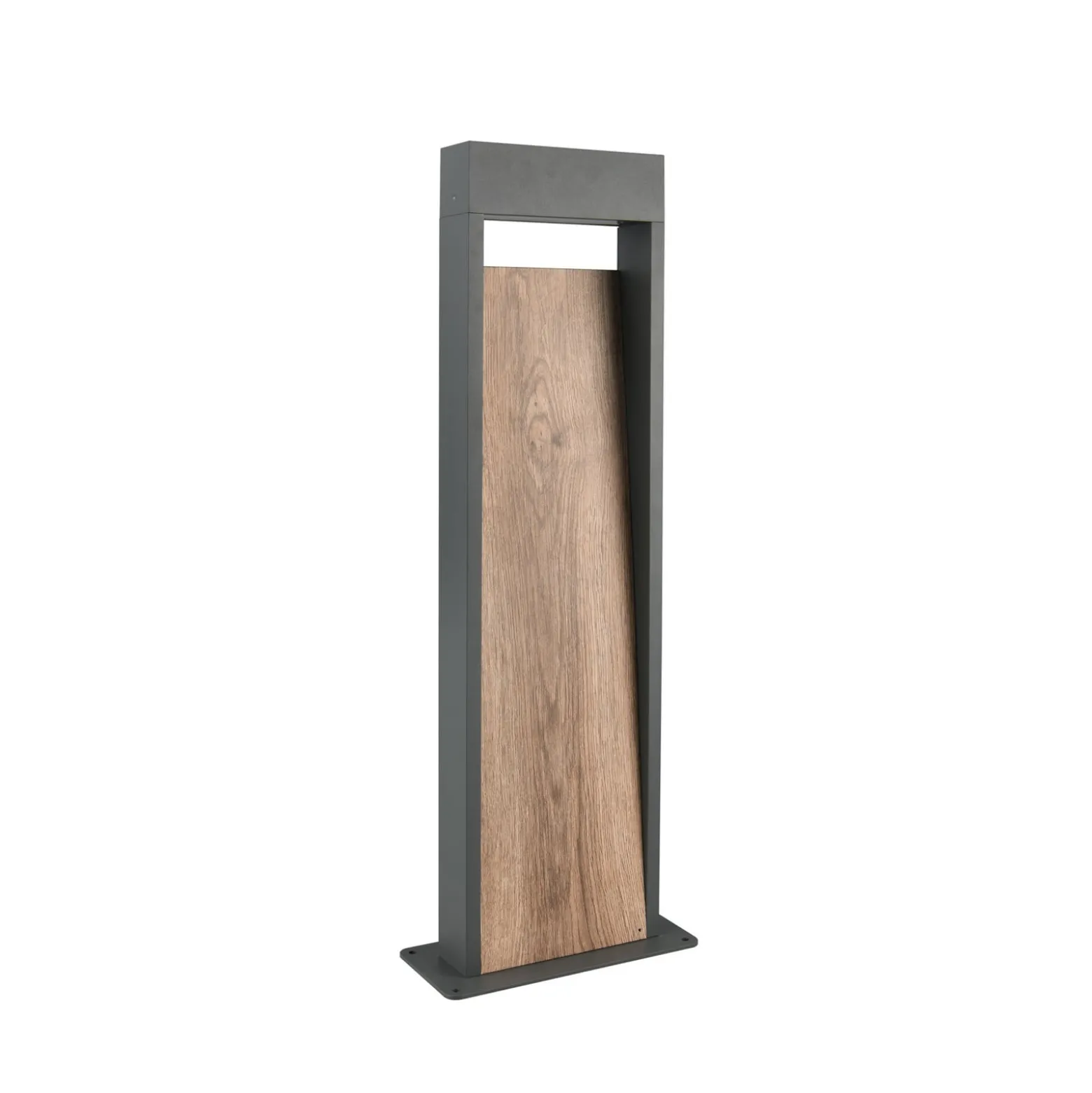LED-Wegeleuchte SALMON, Holzoptik, Höhe 60 cm, Metall, IP44