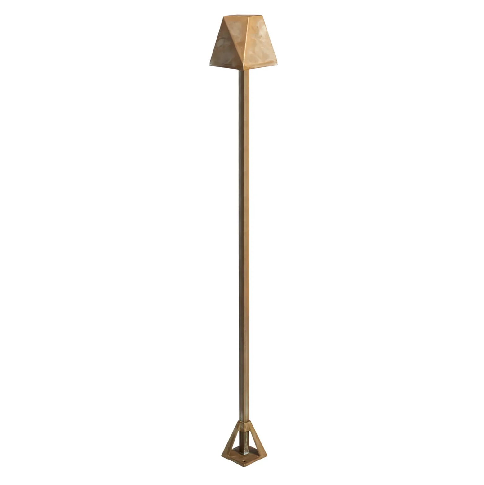 LED-Wegeleuchte Silva Edge, Höhe 100 cm, messing antik, IP65