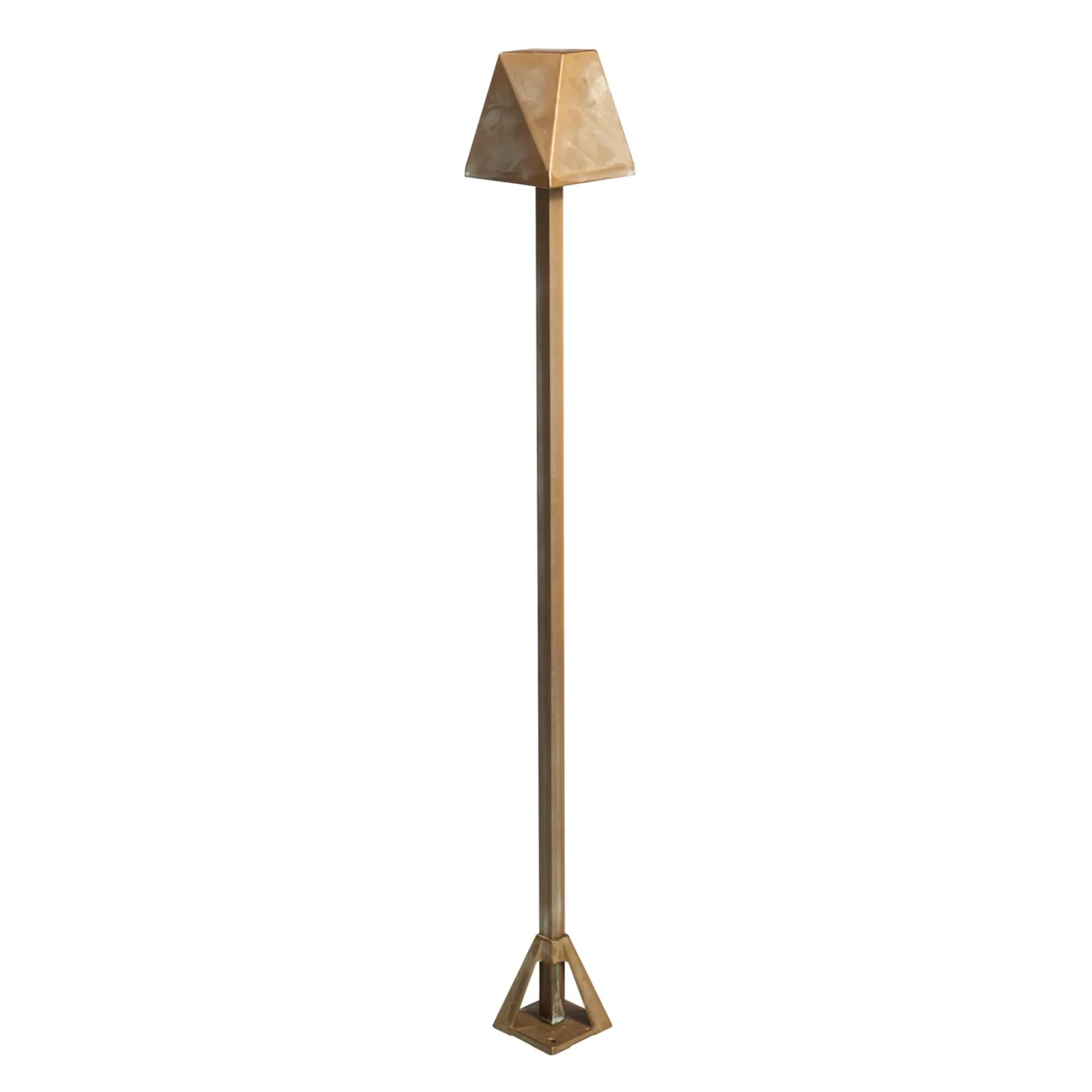 LED-Wegeleuchte Silva Edge, Höhe 80 cm, messing antik, IP65