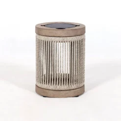 Les Jardins LED-Solartischleuchte Rop&Strip, grau/beige
