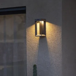 Les Jardins LED-Solarwandleuchte Teckalu, grau/schwarz