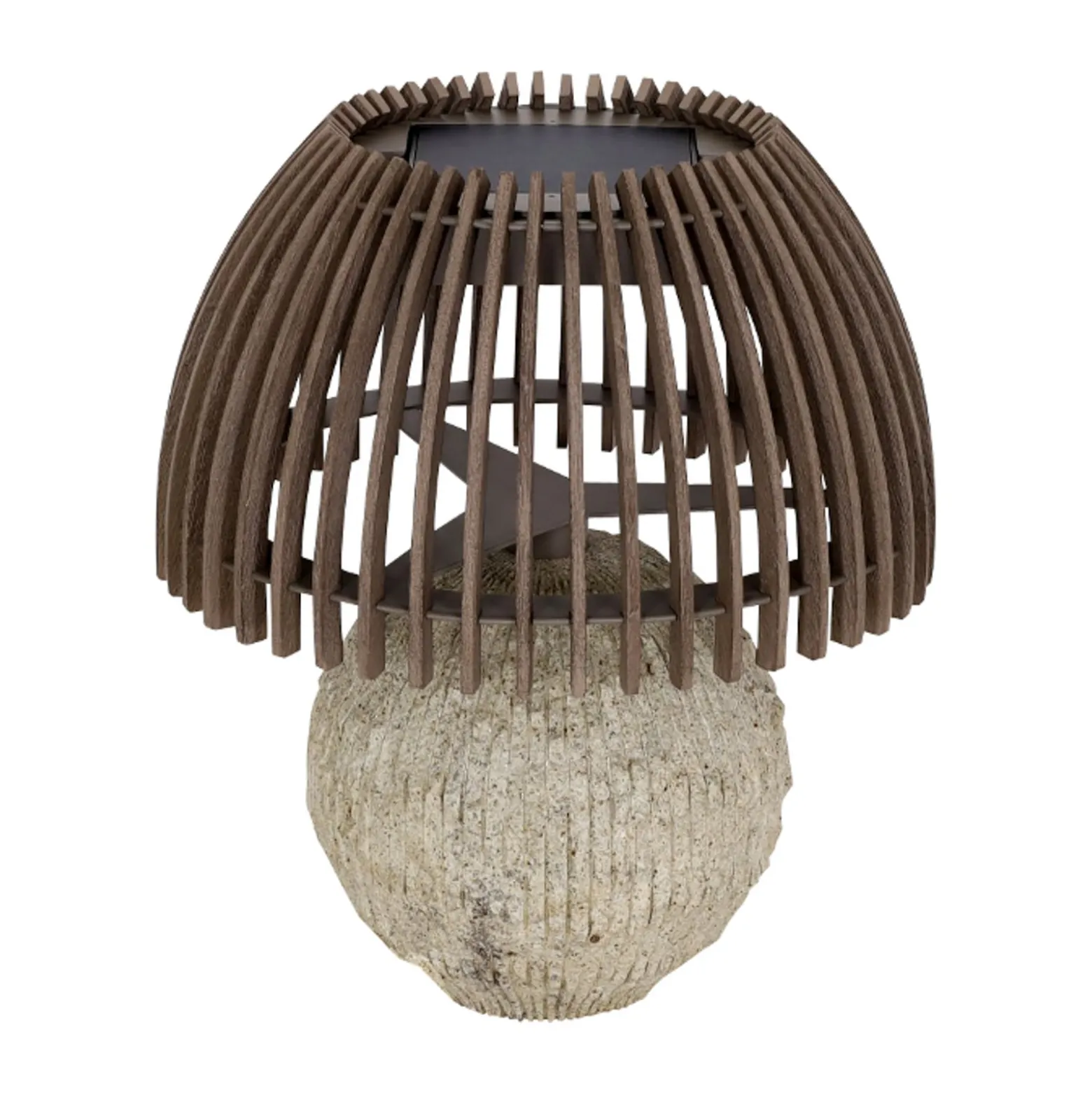 Les Jardins LED-Tischleuchte Alba, grau/beige, Höhe 41 cm