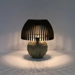 Les Jardins LED-Tischleuchte Alba, grau/beige, Höhe 41 cm