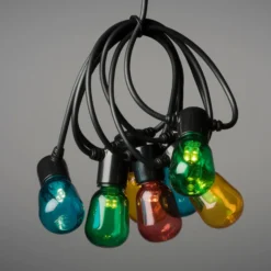 Lichterkette Biergarten 20 LED-Tropfen bunt
