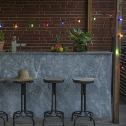 Lichterkette Biergarten 20 LED-Tropfen bunt