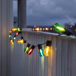 Lichterkette Biergarten 20 LED-Tropfen bunt