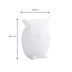 Lindby LED-Akkuleuchte Errol, Eule, weiß, RGBW, IP54