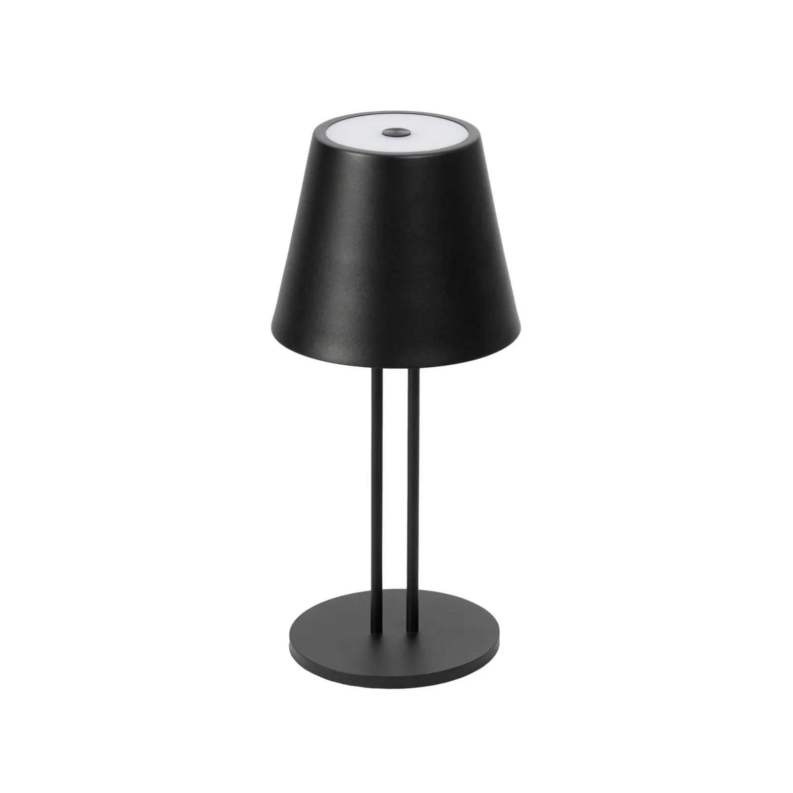 Lindby LED-Akkutischlampe Janea TWIN, schwarz, Metall