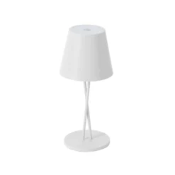 Lindby LED-Akkutischleuchte Janea CROSS, weiß, Metall
