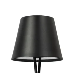 Lindby LED-Akkutischleuchte Janea CROSS, schwarz, Metall