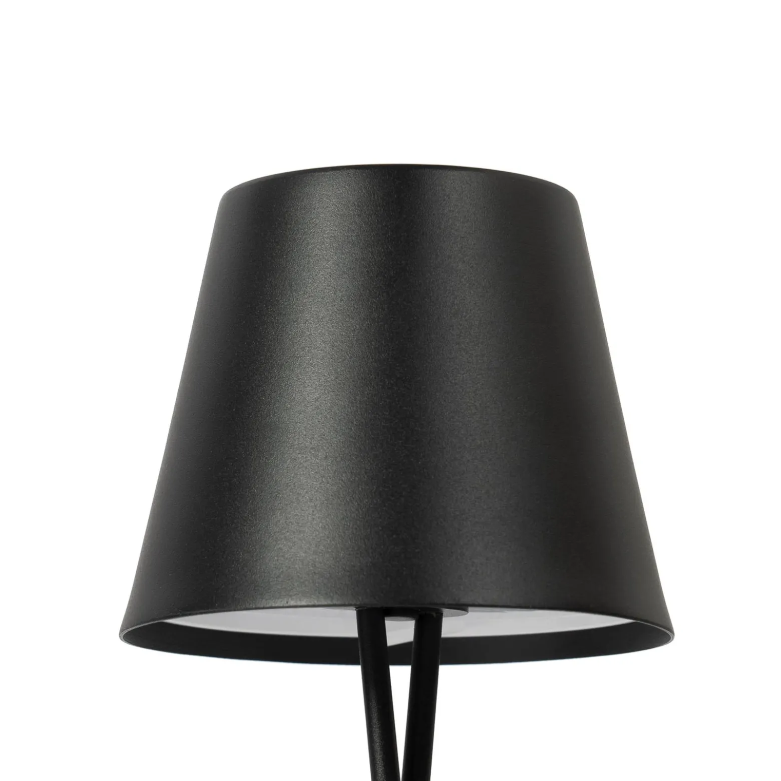 Lindby LED-Akkutischleuchte Janea CROSS, schwarz, Metall