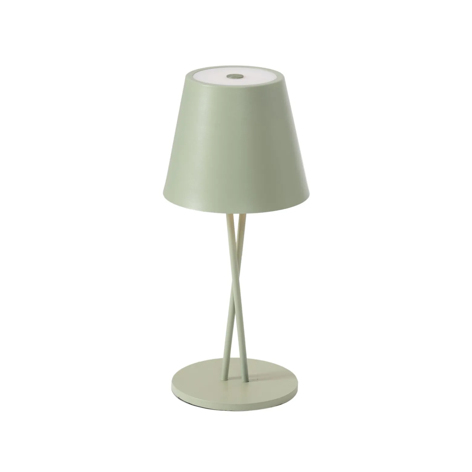 Lindby LED-Akkutischleuchte Janea CROSS, grün, Metall