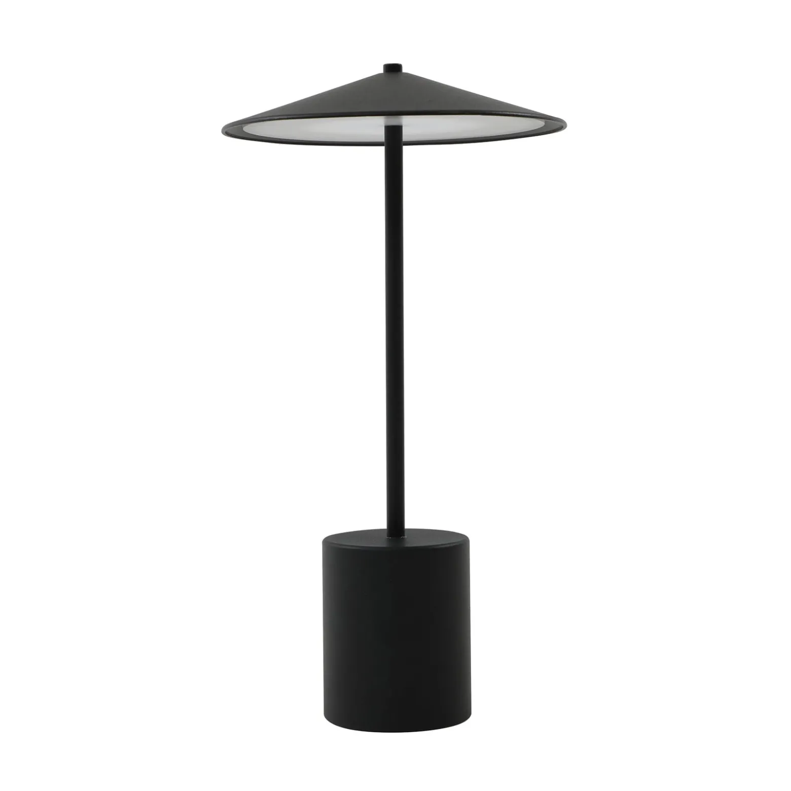 Lindby LED-Akkutischleuchte Ayva, schwarz, Aluminium, IP44
