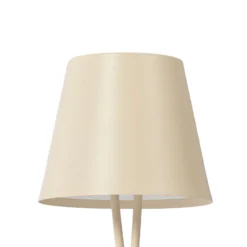 Lindby LED-Akkutischleuchte Janea, CROSS, beige, Metall