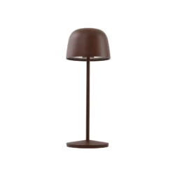 Lindby LED-Akku-Tischleuchte Arietty, braun, dimmbar, IP65