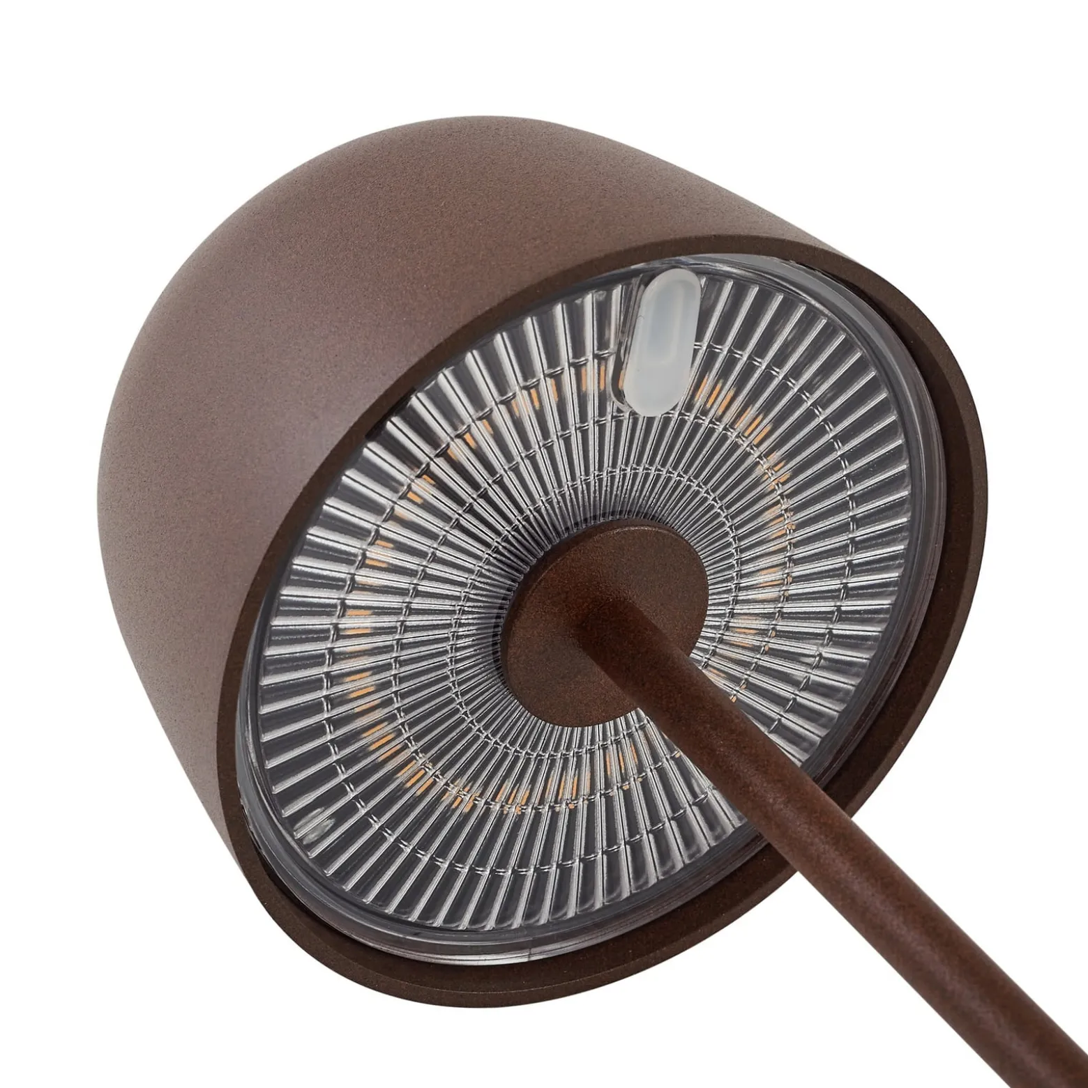 Lindby LED-Akku-Tischleuchte Arietty, braun, dimmbar, IP65