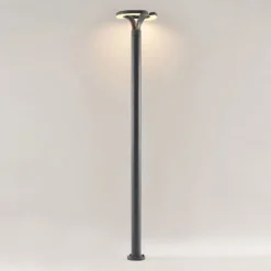 Lindby LED-Außenleuchte Keily, Kreis, anthrazit, Metall