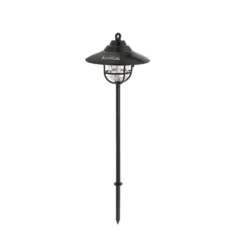 Lindby LED-Außenleuchte Ketil, schwarz, Erdspieß, Batterie