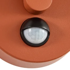 Lindby LED-Außenwandlampe Capelo, tonfarben, Ø 20 cm, Sensor