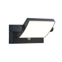 Lindby LED-Außenwandlampe Sherin, anthrazit, Sensor, IP54