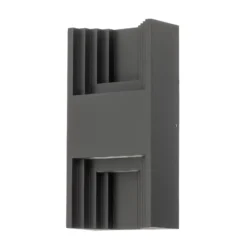 Lindby LED-Außenwandleuchte Aurali, 2-flg., schwarz, IP65