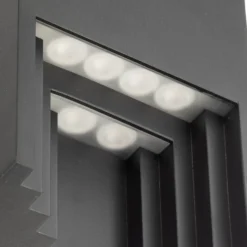 Lindby LED-Außenwandleuchte Aurali, 2-flg., schwarz, IP65