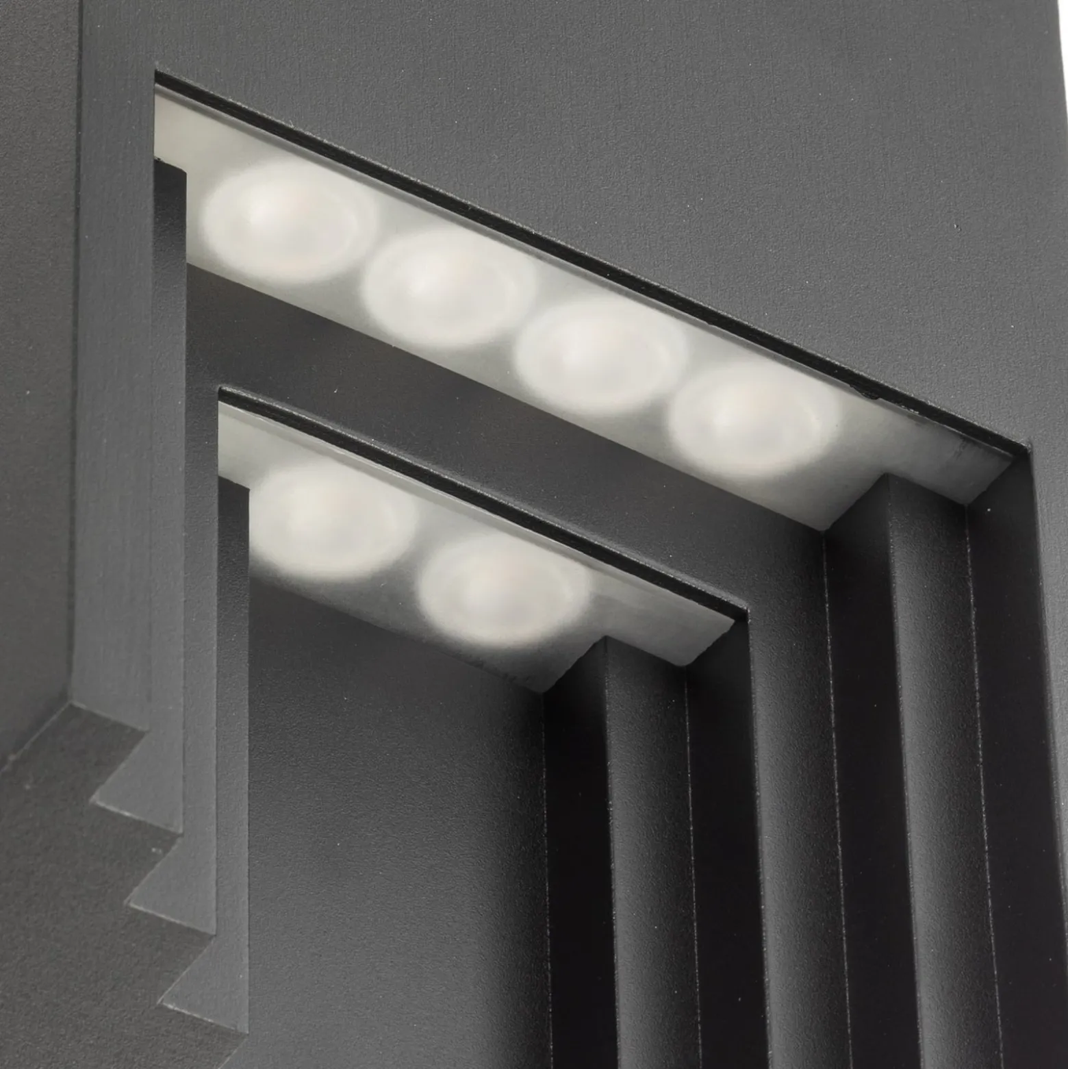 Lindby LED-Außenwandleuchte Aurali, 2-flg., schwarz, IP65