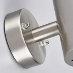 Lindby LED-Außenwandleuchte Lanea, 22 cm, Edelstahl, Sensor