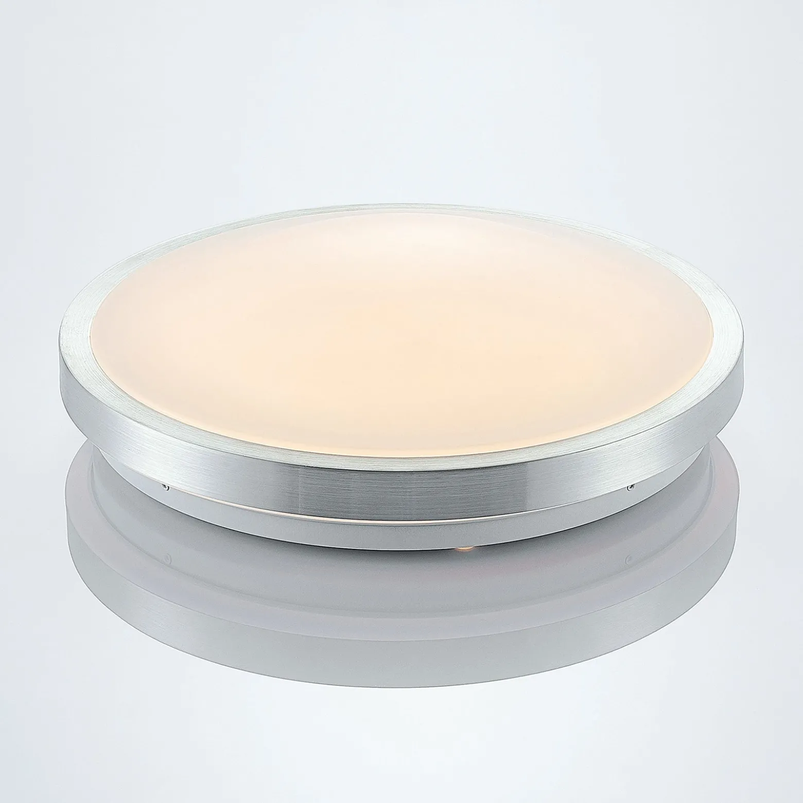 Lindby LED-Deckenlampe Emelie, Ø 35 cm, alufarben, Metall