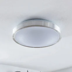 Lindby LED-Deckenlampe Emelie, Ø 42 cm, alufarben, Metall