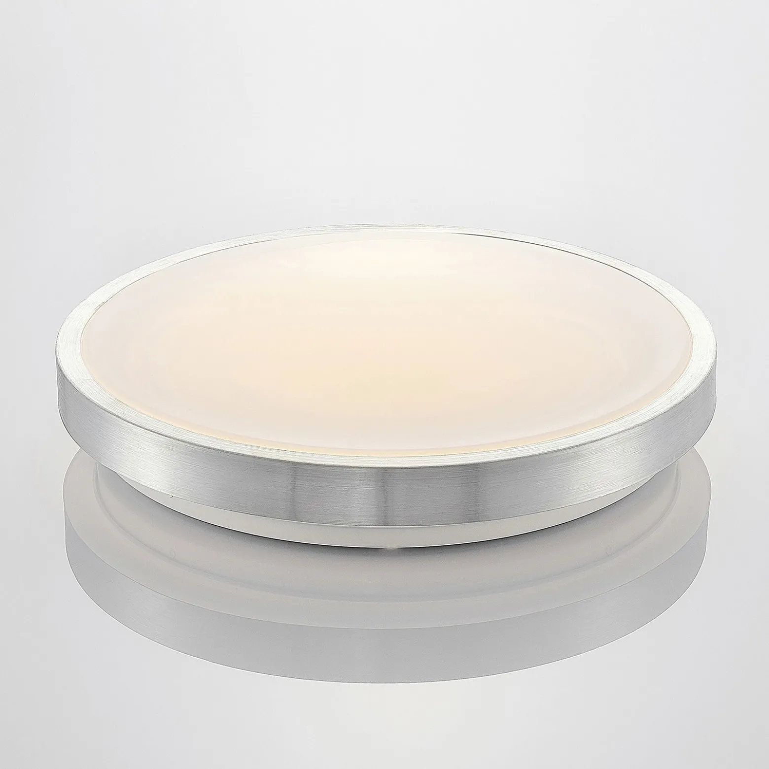Lindby LED-Deckenlampe Emelie, Ø 42 cm, alufarben, Metall