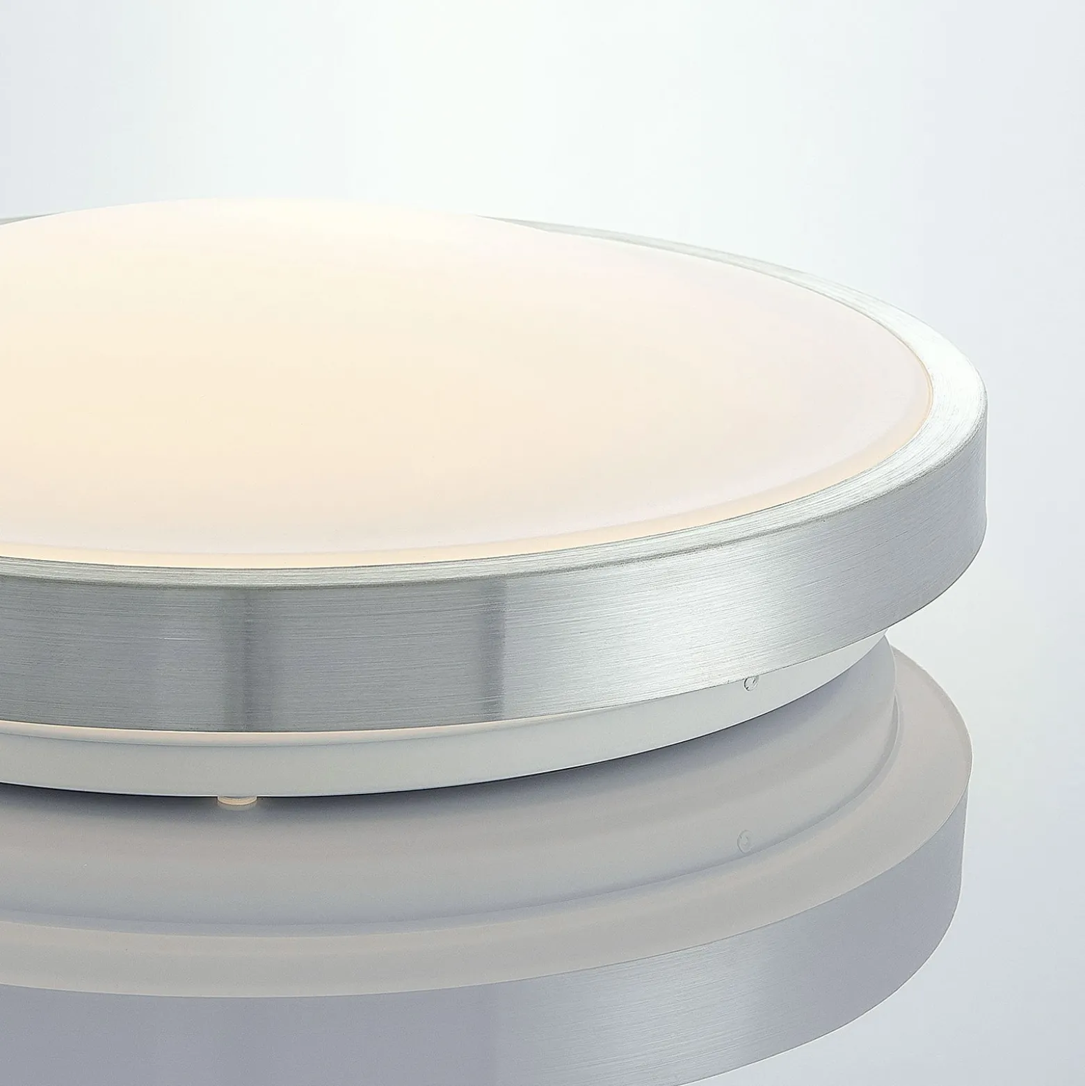 Lindby LED-Deckenlampe Emelie, Ø 42 cm, alufarben, Metall