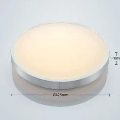 Lindby LED-Deckenlampe Emelie, Ø 42 cm, alufarben, Metall