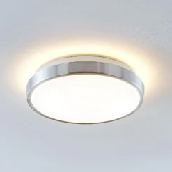 Lindby LED-Deckenlampe Emelie, Ø 30 cm, alufarben, Metall