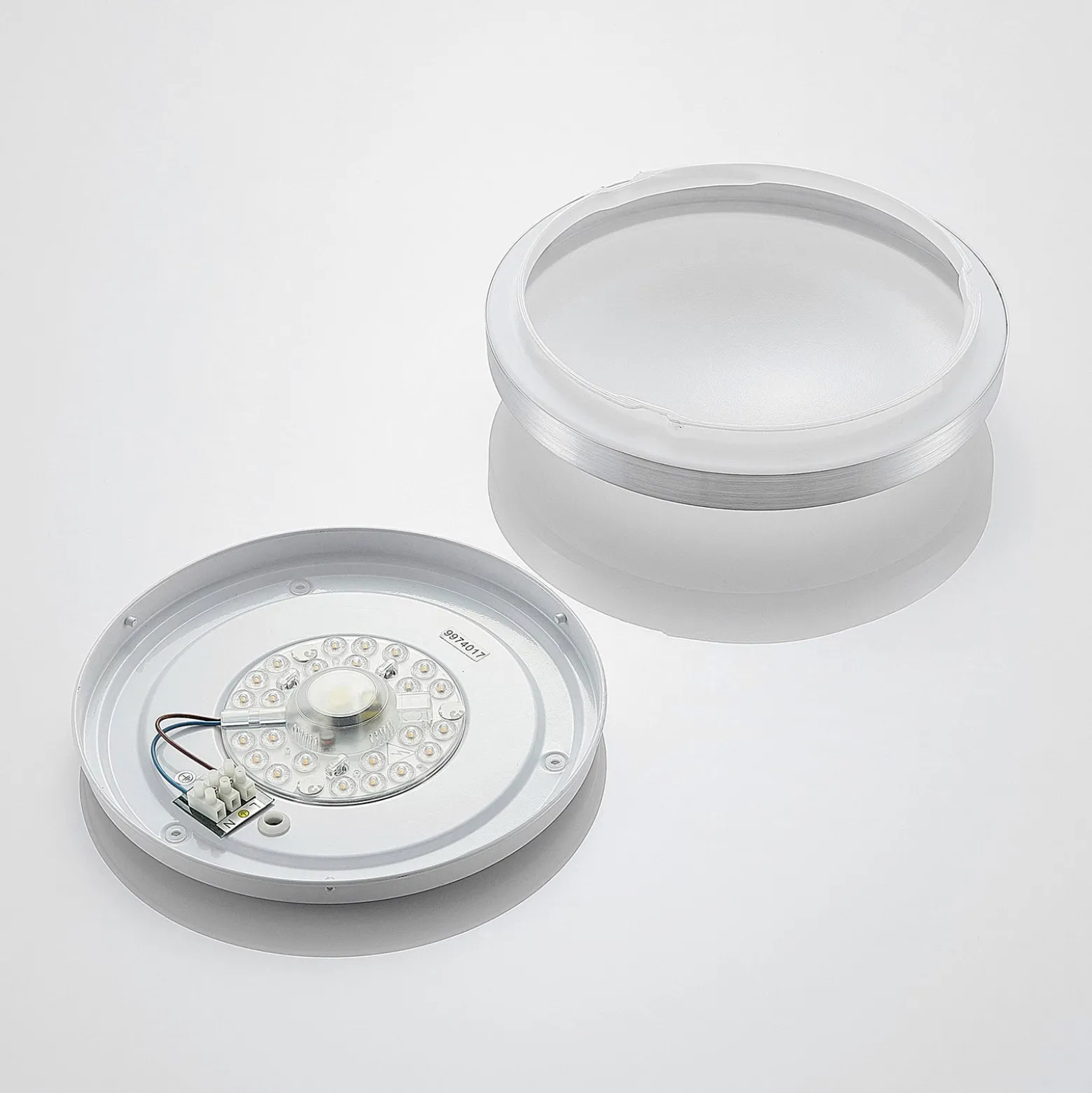 Lindby LED-Deckenlampe Emelie, Ø 30 cm, alufarben, Metall