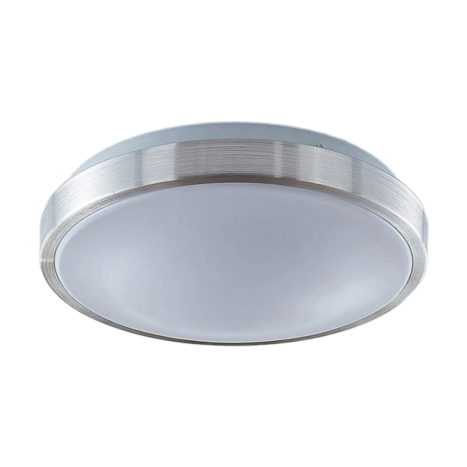 Lindby LED-Deckenlampe Emelie, Ø 30 cm, alufarben, Metall