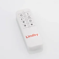 Lindby LED-Deckenlampe Fjardo, eckig, silber, CCT, Remote