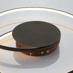 Lindby LED-Deckenlampe Joline, Ø 45 cm, rostbraun, Metall