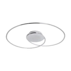 Lindby LED-Deckenlampe Joline, Ø 74 cm, chromfarben, Metall