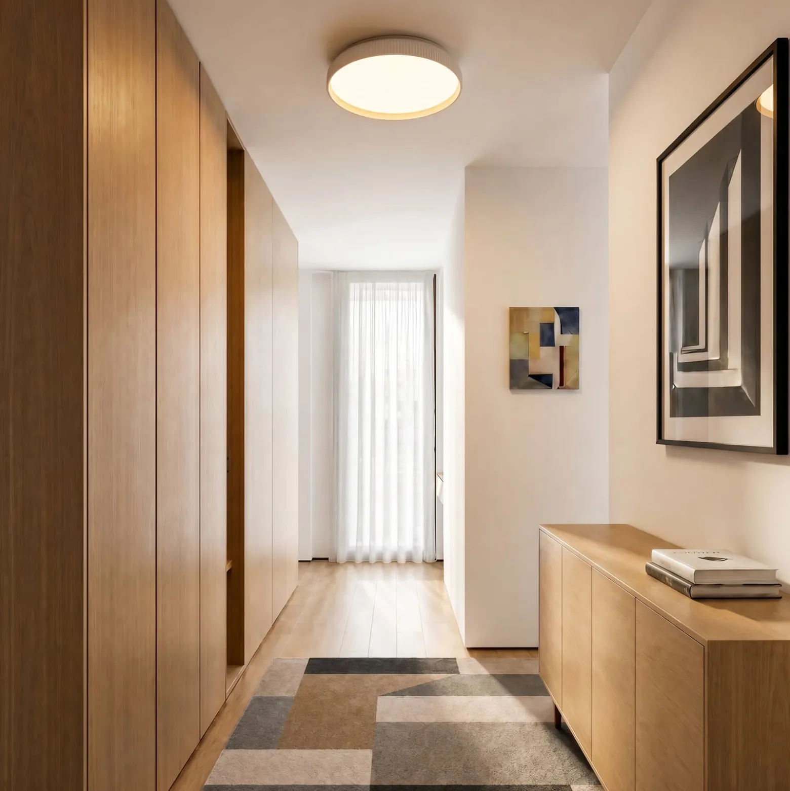 Lindby LED-Deckenlampe Jovian, weiß, Ø 40 cm, CCT, dimmbar