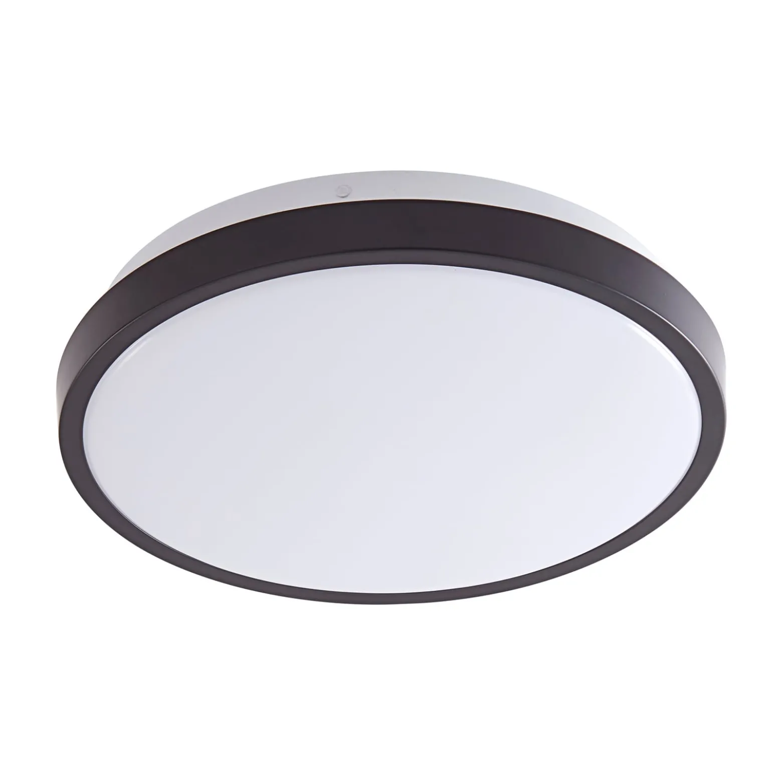 Lindby LED-Deckenlampe Medon Ø 29 cm schwarz Kunststoff IP44