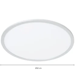 Lindby LED-Deckenlampe Narima, 4.000 K, Ø 50 cm, silber