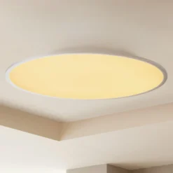 Lindby LED-Deckenlampe Narima, CCT, Ø 80 cm, silber