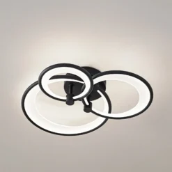Lindby LED-Deckenlampe Sorma, schwarz, CCT, dimmbar