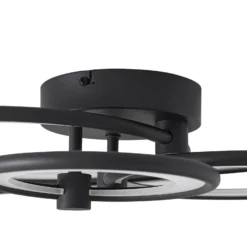 Lindby LED-Deckenlampe Sorma, schwarz, CCT, dimmbar
