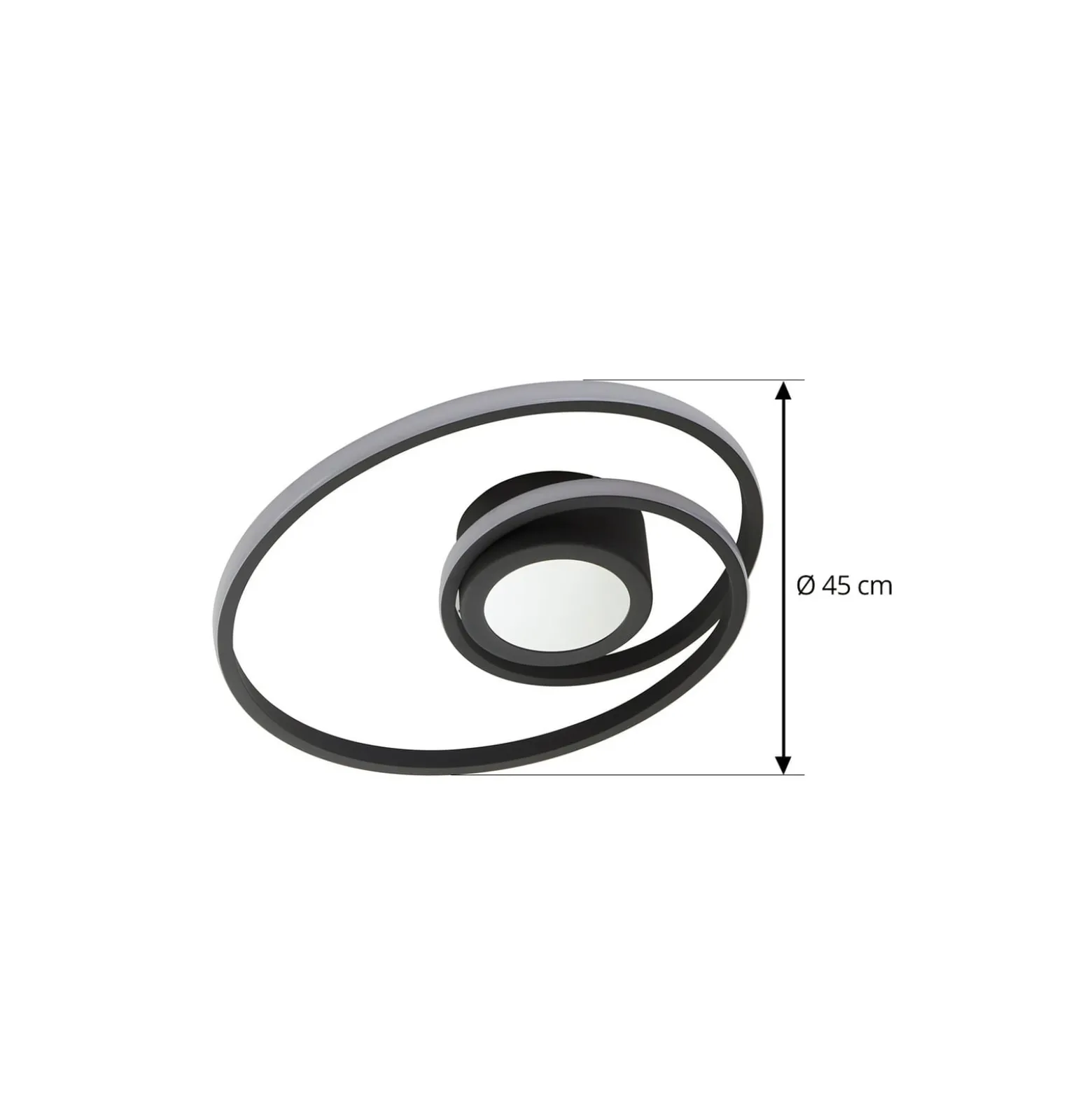 Lindby LED-Deckenlampe Thalina, 45cm, dim., Infinity Tunnel