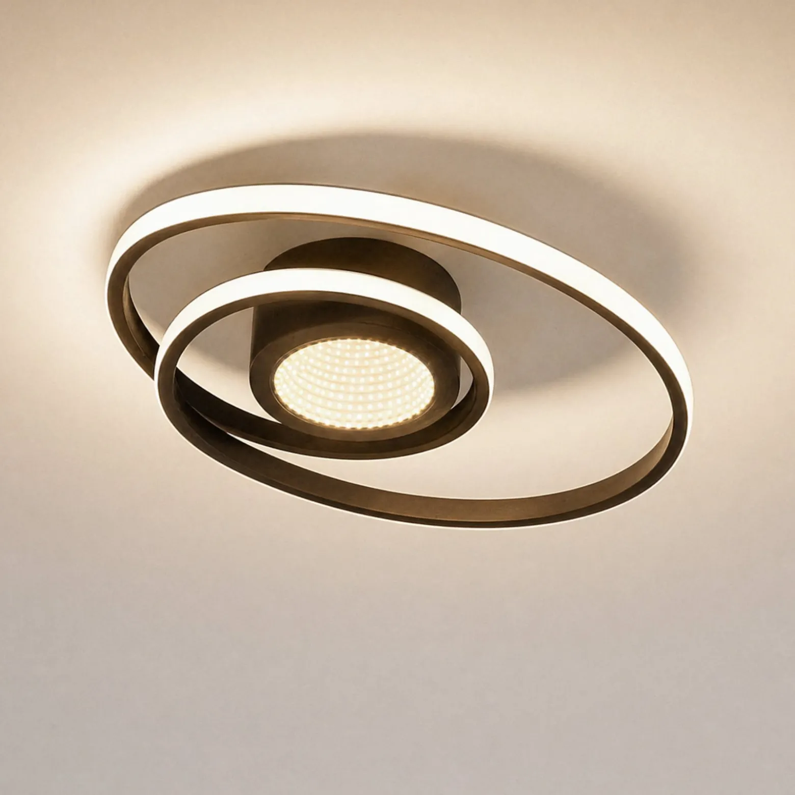 Lindby LED-Deckenlampe Thalina, 45cm, dim., Infinity Tunnel
